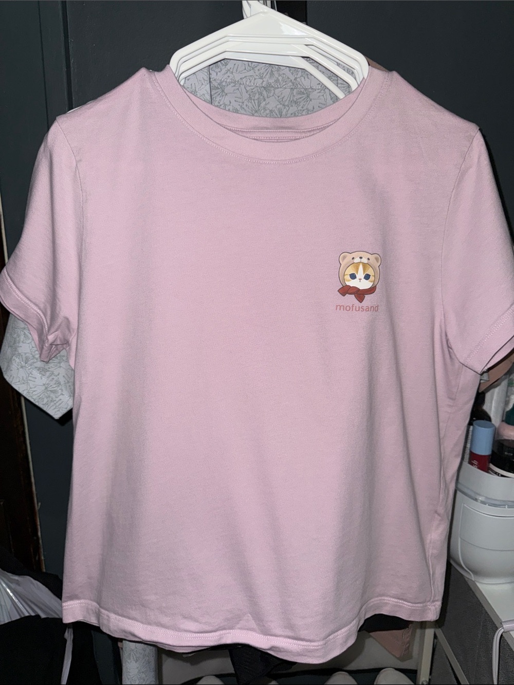 Uniqlo Light Pink Graphic Short Sleeve Tee